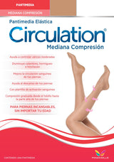 Pantimedia Elástica Mediana Compresión Circulation